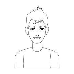 man cartoon icon over white background. vector illustration