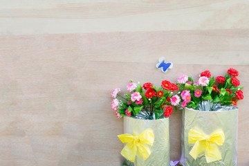 Artificial flowers from paper.