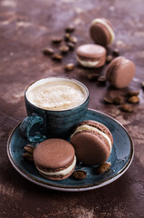 Macaroon with white cream