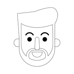 man face cartoon icon over white background. vector illustration