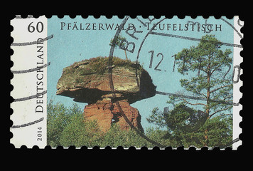 Postage Stamp : Germany 2014 ,The Teufelstisch in Pfälzerwald in Germany