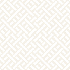 Interlacing Lines Subtle Lattice. Ethnic Monochrome Texture. Vector Seamless Black and White Pattern.