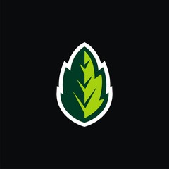 leaf logo vector