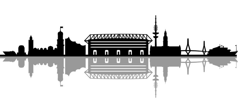 Skyline Hamburg Stadion