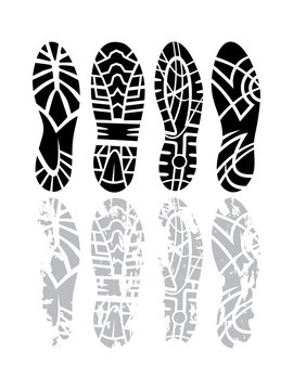 footprint vector set