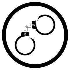 Handcuffs icon vector