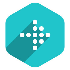 Arrow Sign LED Digital Display Hexagon Icon