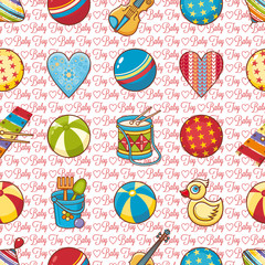Seamless pattern. Baby toy. Cartoon style. Abstract 
