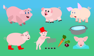 Piggy Kids Clip art