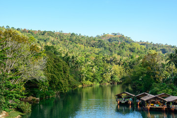 Fototapeta na wymiar Loboc River in the jungle, Bohol Island Philippines