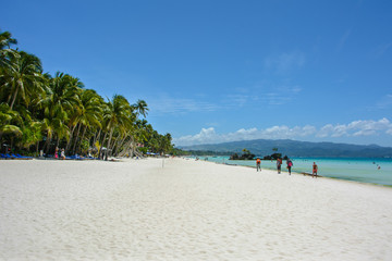 The famous White Beach on Boracay Island, Philippines