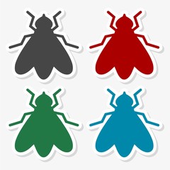 Fly insect vector icon - Illustration