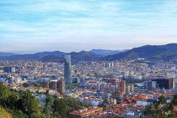 Obraz premium Sunset in Bilbao.