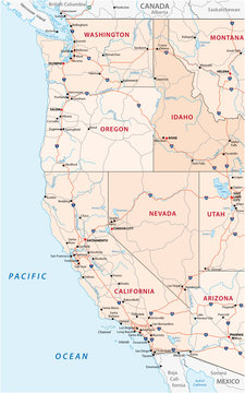 West Coast Map Images – Browse 1,359 Stock Photos, Vectors, and Video |  Adobe Stock