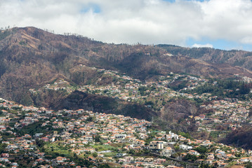 Panoramic view of Funchal on Madeira Island. Portugal