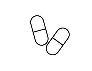 antibiotic icon, pill icon. Medicine and health