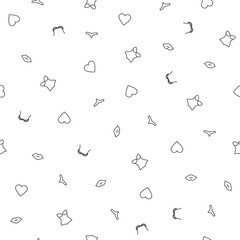 Lingerie seamless vector pattern background. Lingerie set.