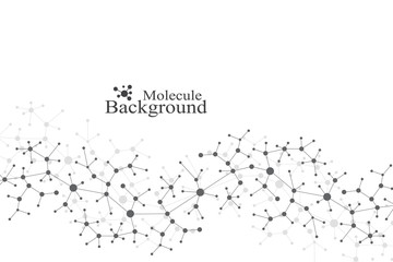 Scientific chemistry pattern. Structure molecule DNA research as concept. Science and technology background communication. Medical scientific backdrop for your design. Vector Illustration.