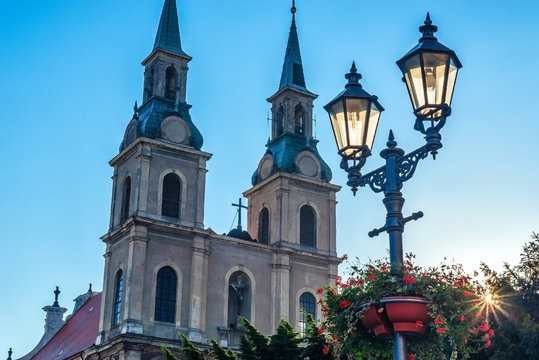 town Brzeg Brieg The Church of St. Cross in Poland.