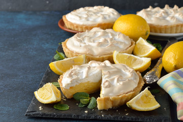 Lemon pie with meringue