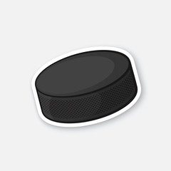 Obraz premium Sticker hockey puck