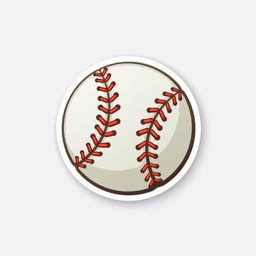 Sticker baseball ball