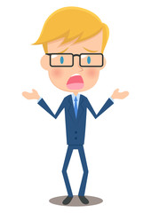 男性会社員　失敗　がっかりする