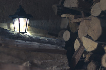 Fototapeta premium near the wood lamp