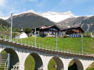 Naklejka premium Bridge of the Rhaetian Railway