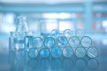 test tube and glassware in science laboratory