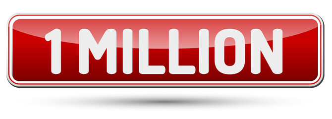 ONE MILLION - Abstract beautiful button with text.
