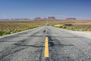 Famous road in Monument Valley, Utah, USA