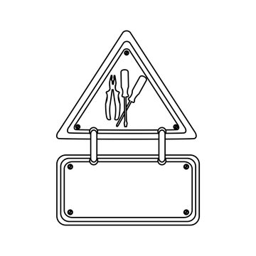 tools blank warnings icon, vector illustration image design