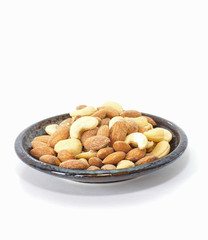 Close - up Healthy mixed nuts , Almond , Cashews nut