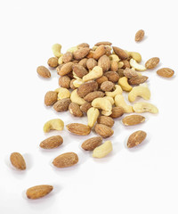 Close - up Healthy mixed nuts , Almond , Cashews nut
