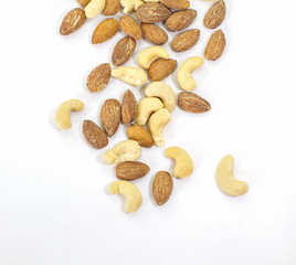 Close - up Healthy mixed nuts , Almond , Cashews nut