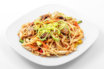 Fried noodles in Chinese 