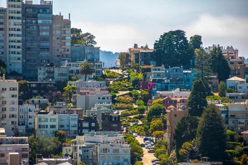 Poster Lombard Street in San Francisco, California, USA © Maks_Ershov