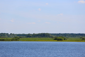 Volkhov river in summer