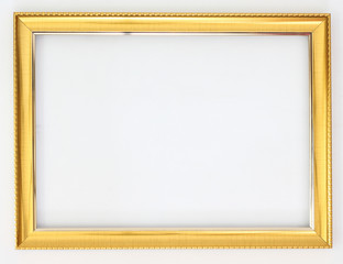 Frame gold on a white background.