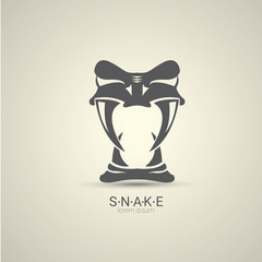 vector angry dangerous snake logo design