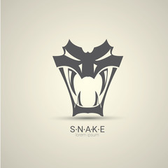 vector angry dangerous snake logo design