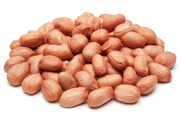 Peanuts isolated on white.