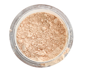 Face powder on white background (clipping path)