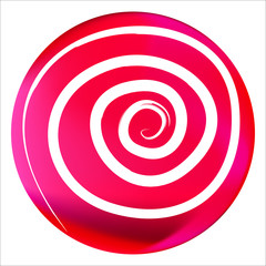 Pink lollipop. Abstract circle