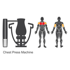 Gym chest press machine