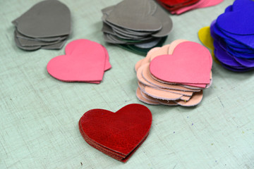 Obraz premium Leather hearts