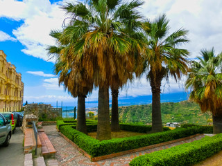 Beautiful landscape panorama Taormina Sicily, Italy