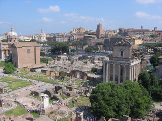 Fototapeta na wymiar Foro Romano a Roma in Italia.