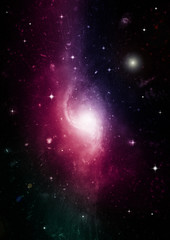 galaxy in a free space